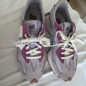 New Balance Women's Lavender and Cream Sneakers